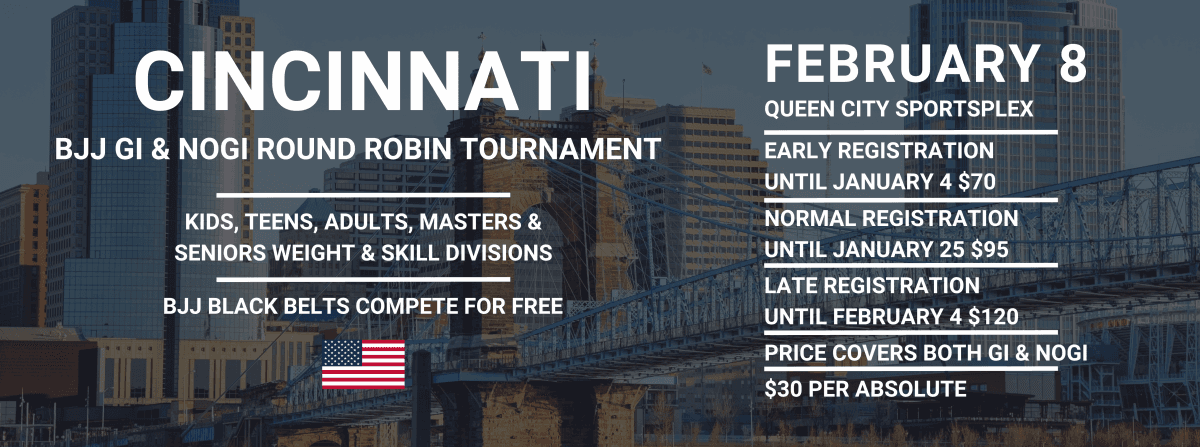Grappling Industries CINCINNATI tournament banner