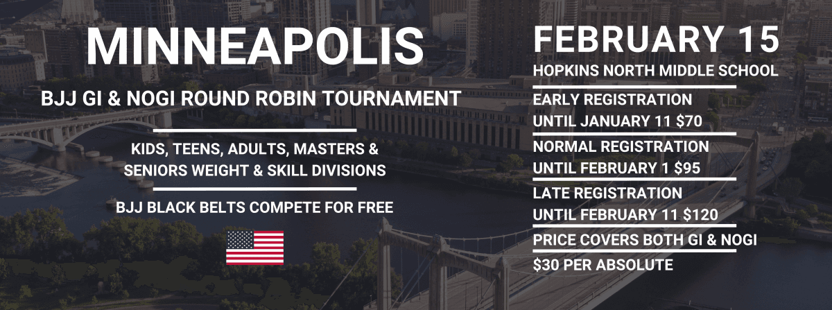 Grappling Industries MINNEAPOLIS tournament banner