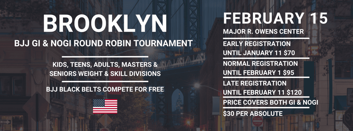 Grappling Industries BROOKLYN tournament banner
