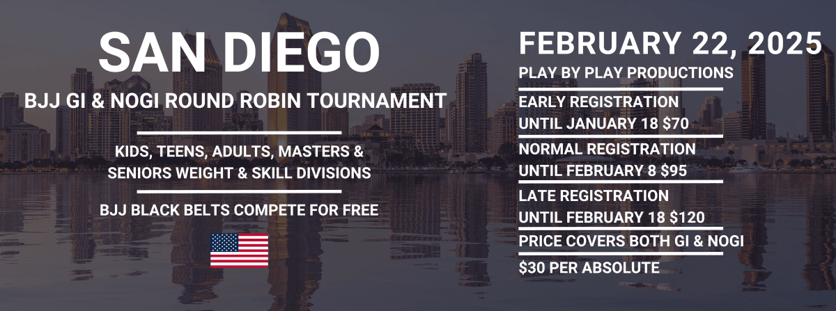 Grappling Industries SAN DIEGO tournament banner