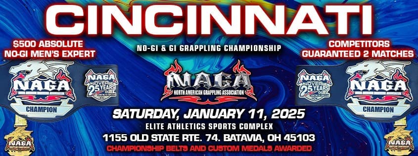 NAGA Cincinnati Grappling Championship tournament banner