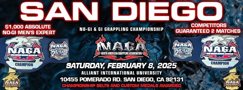 NAGA San Diego Grappling Championship tournament banner