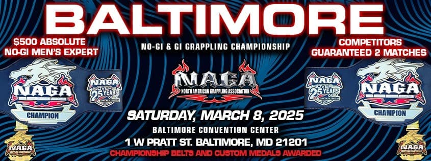 NAGA Baltimore Grappling Championship tournament banner