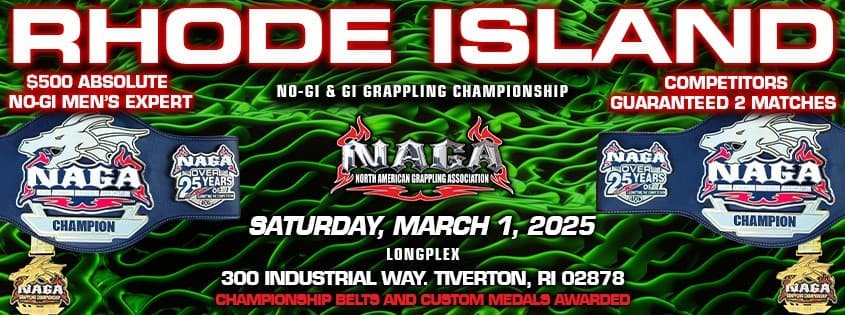 NAGA Rhode Island Grappling Championship tournament banner
