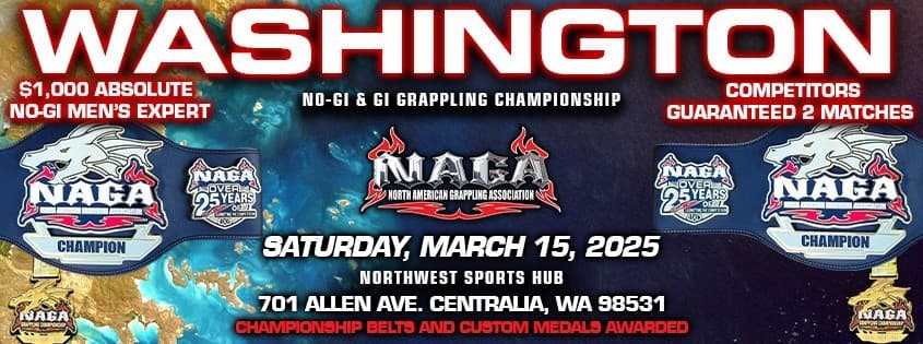 NAGA Washington Grappling Championship tournament banner