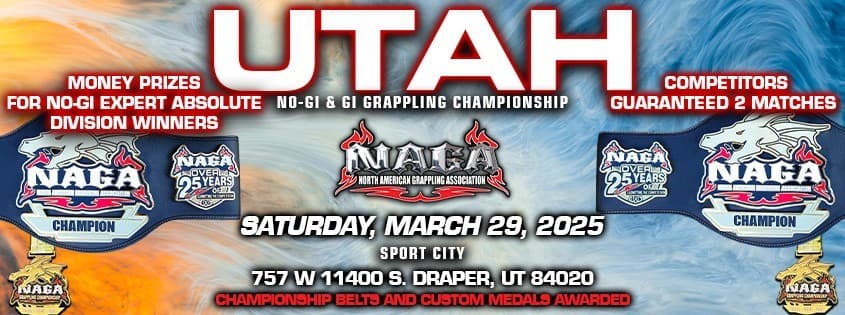 NAGA Utah Grappling Championship tournament banner