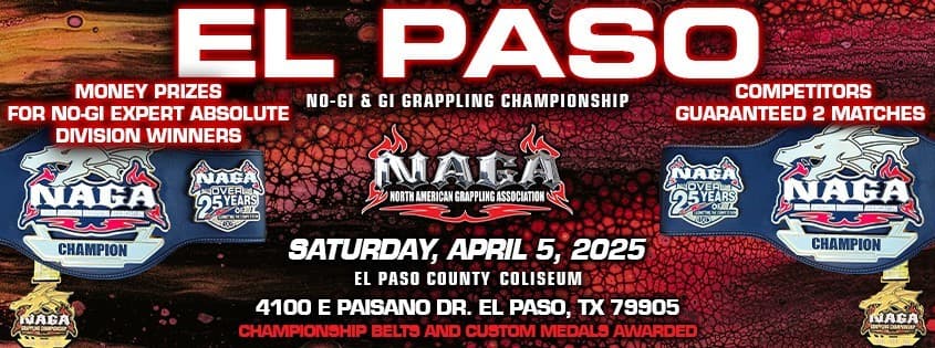 NAGA El Paso Grappling Championship tournament banner