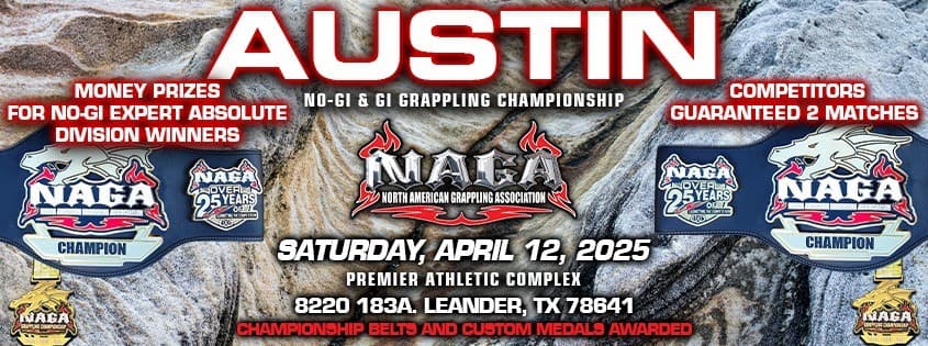 NAGA Austin Grappling Championship tournament banner
