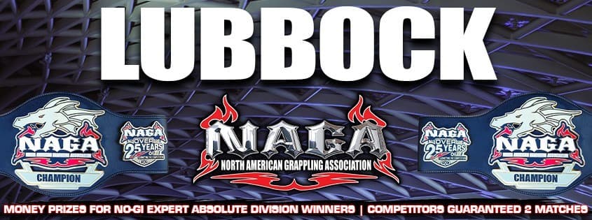 NAGA Lubbock Grappling Championship tournament banner