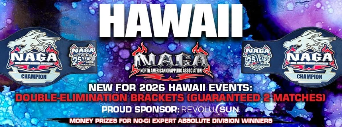NAGA Hawaii Teens & Adults Grappling Championship tournament banner